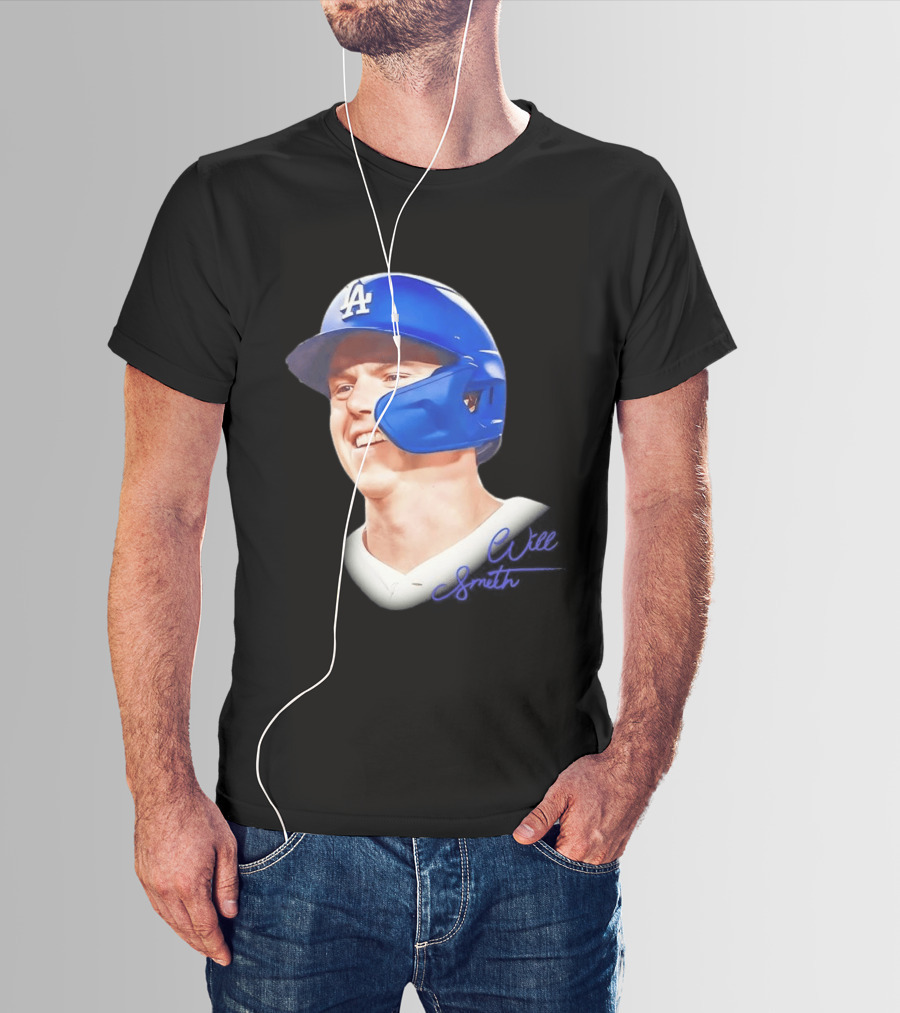 Los Angeles Dodgers MLB 2026 Big Face Will Smith Signature T-Shirt