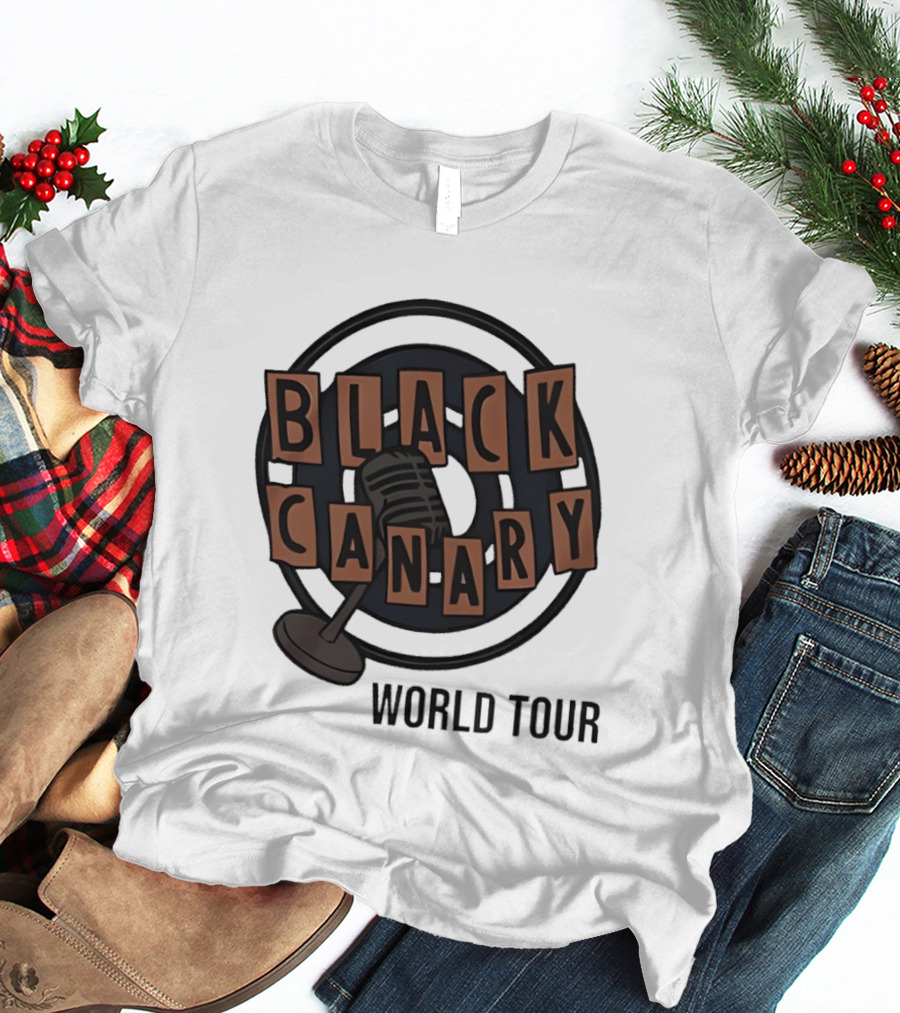 Black Canary Microphone Icon World Tour T-Shirt