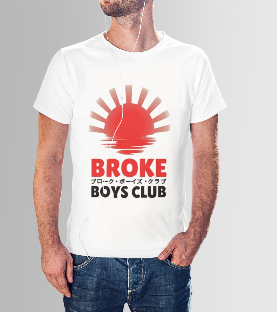 Broke Boys Club Rising Sun Graphic Red And Black T-Shirt