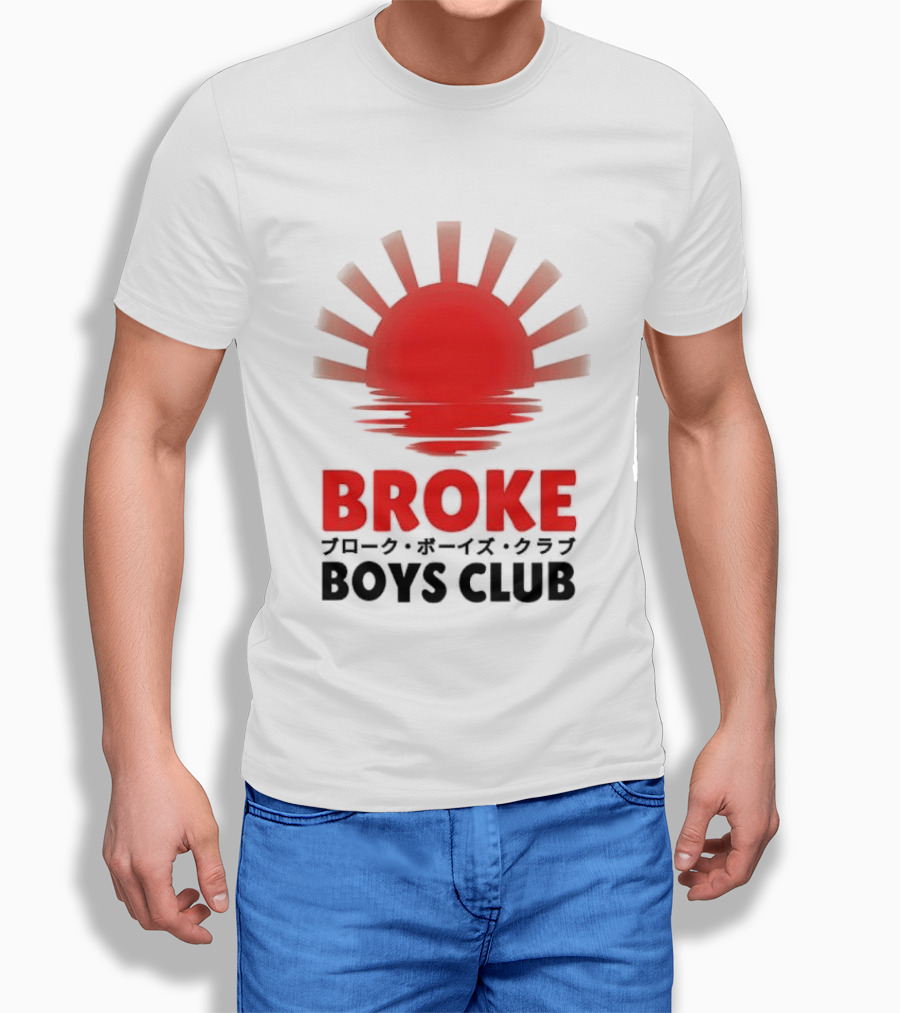 Broke Boys Club Rising Sun Graphic Red And Black T-Shirt