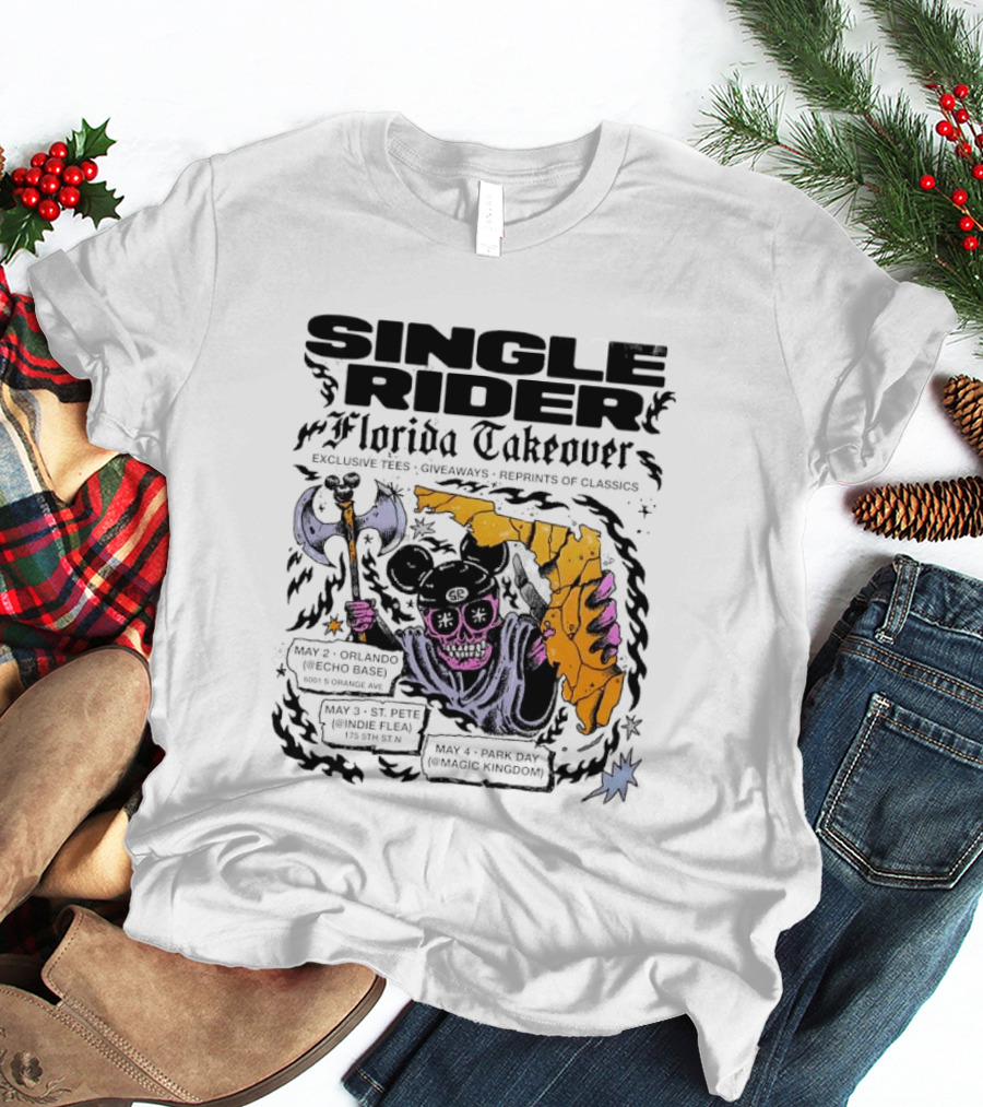 SINGLE RIDER Florida Takeover Exclusive Collectible Limited Edition T-Shirt