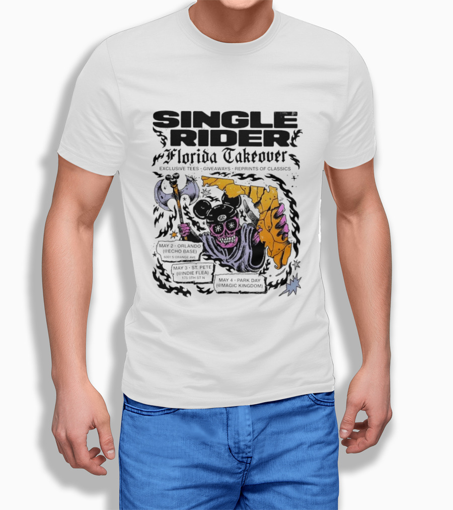 SINGLE RIDER Florida Takeover Exclusive Collectible Limited Edition T-Shirt