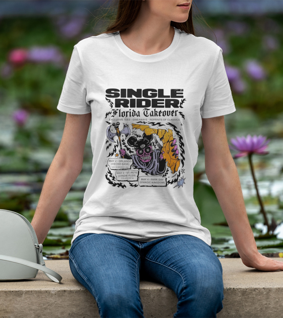 SINGLE RIDER Florida Takeover Exclusive Collectible Limited Edition T-Shirt