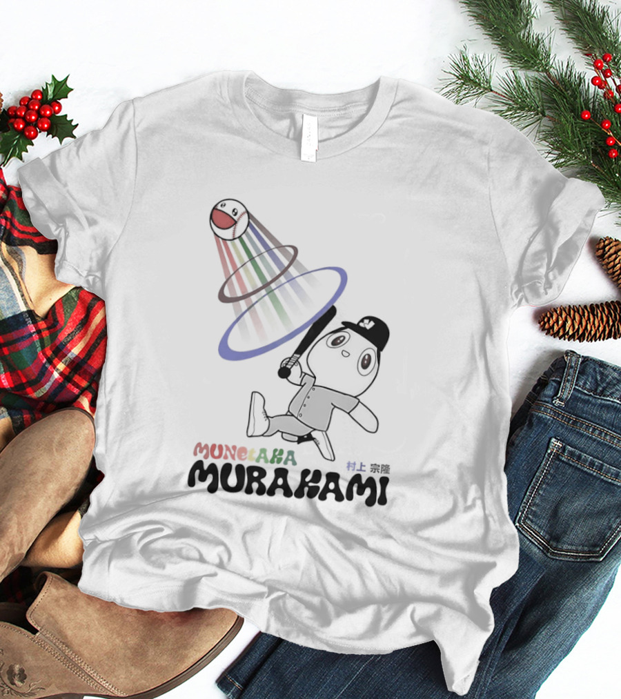 Takashi Murakami Rainbow Baseball Character Playful T-Shirt