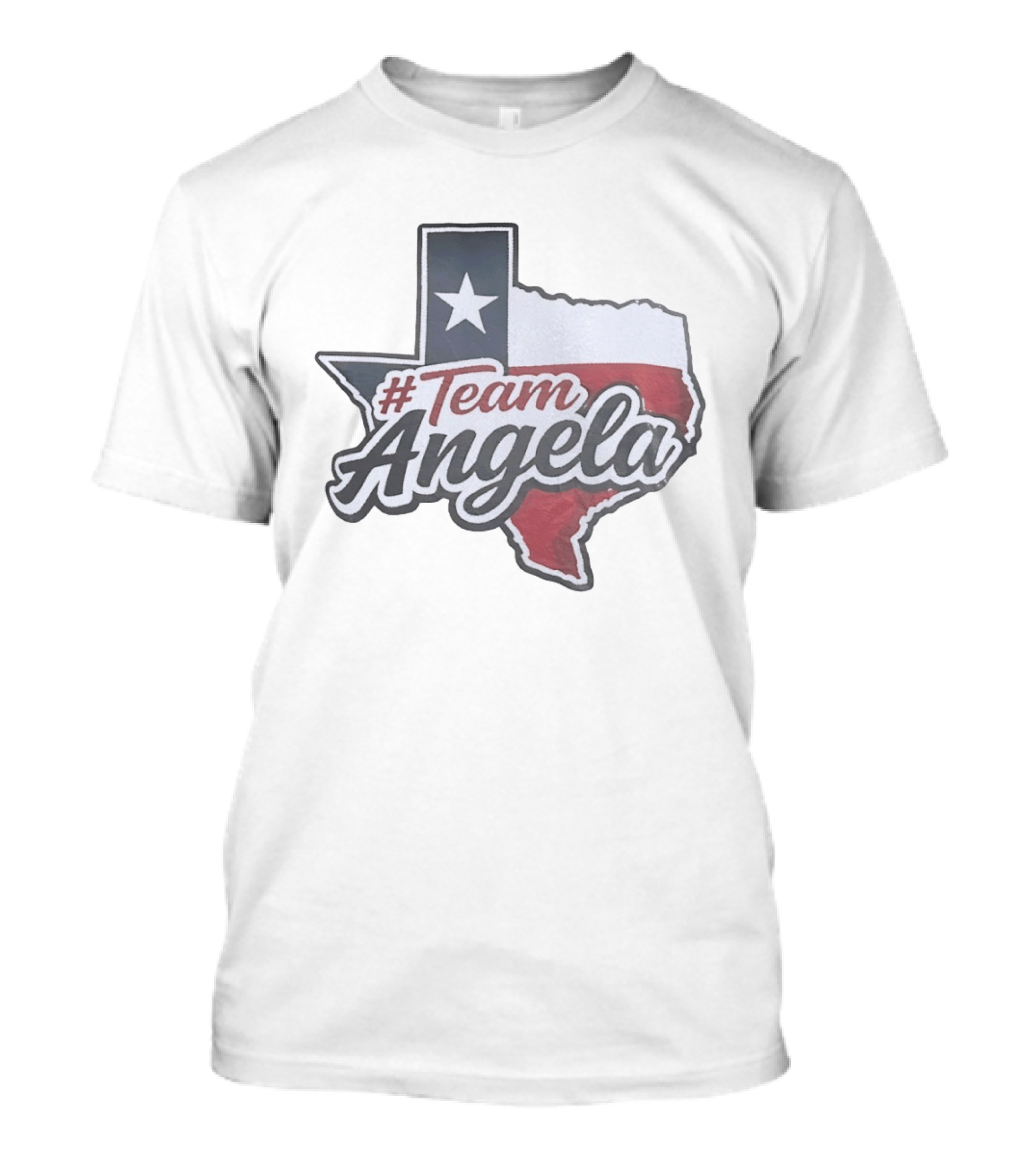 #TeamAngela Texas State Flag Map T-Shirt