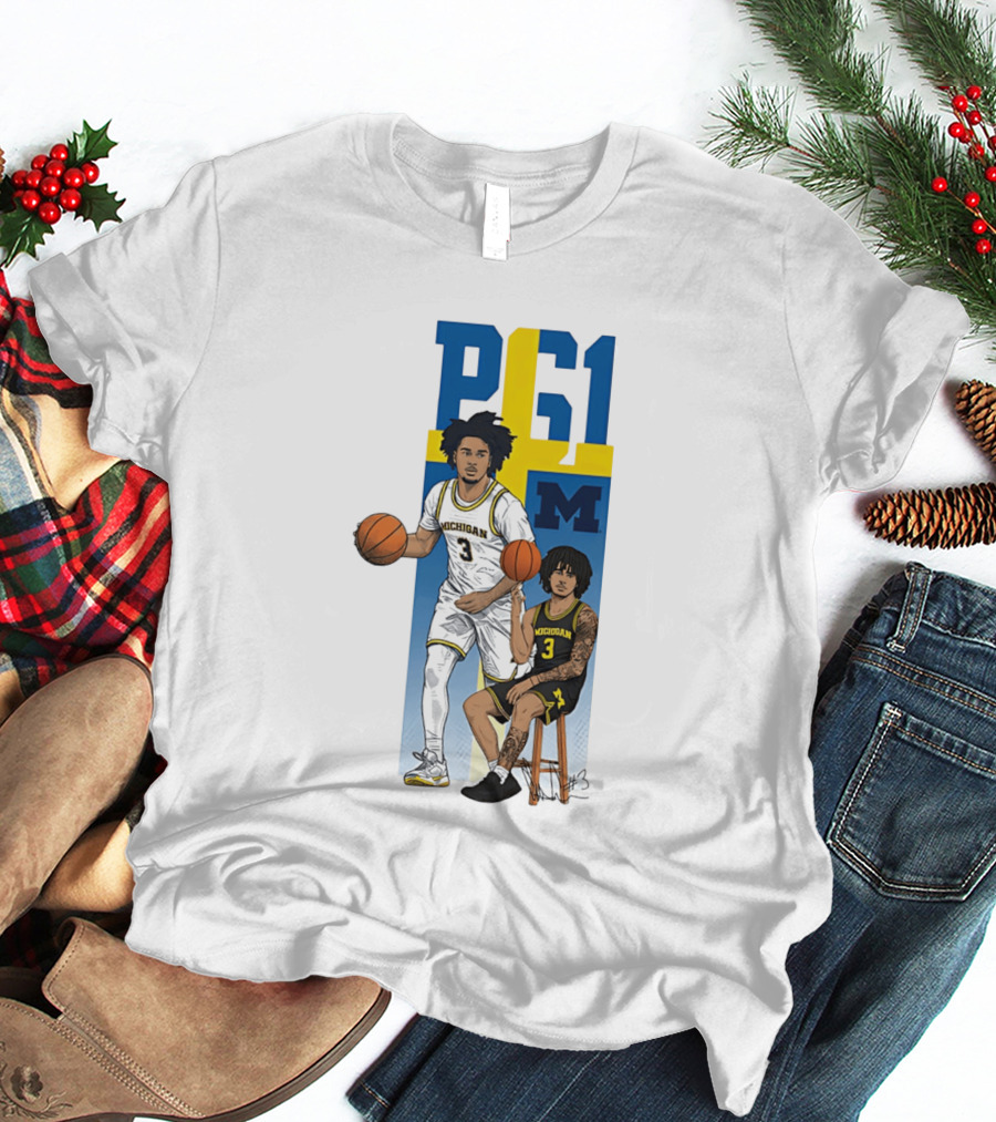 PG1 Elliot Cadeau Michigan Wolverines Basketball M T-Shirt