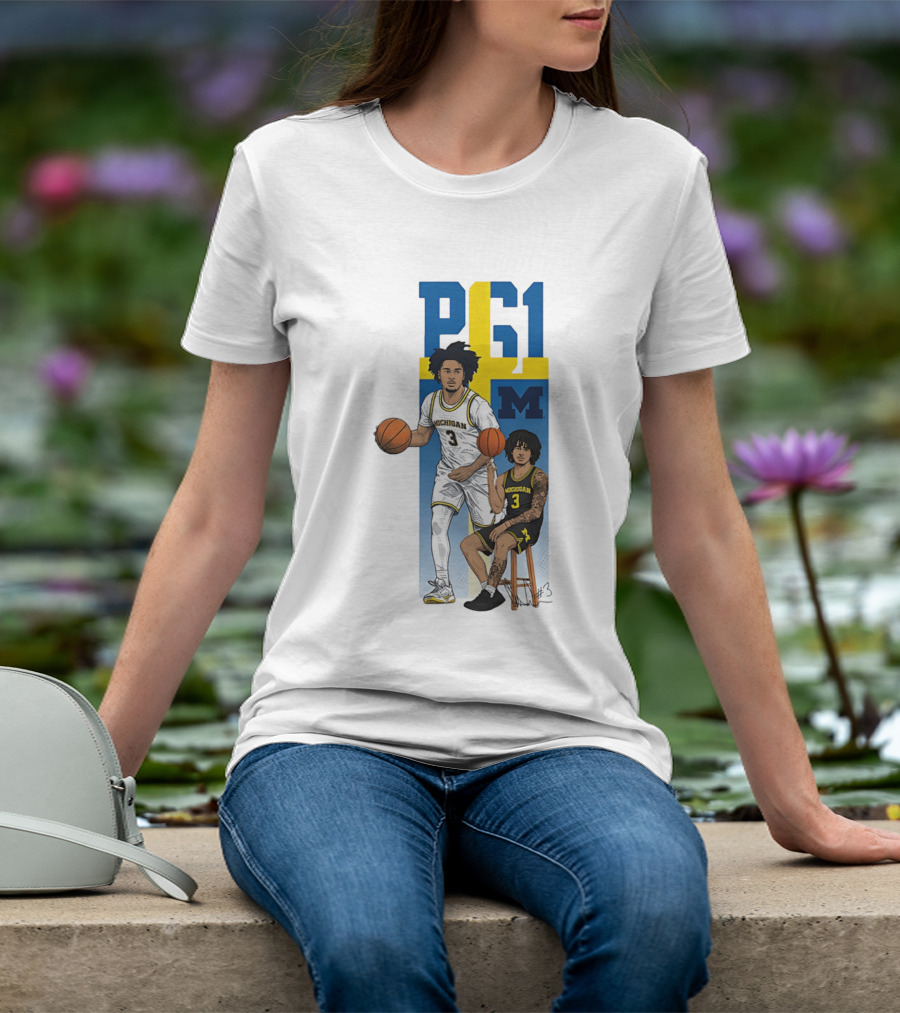 PG1 Elliot Cadeau Michigan Wolverines Basketball M T-Shirt