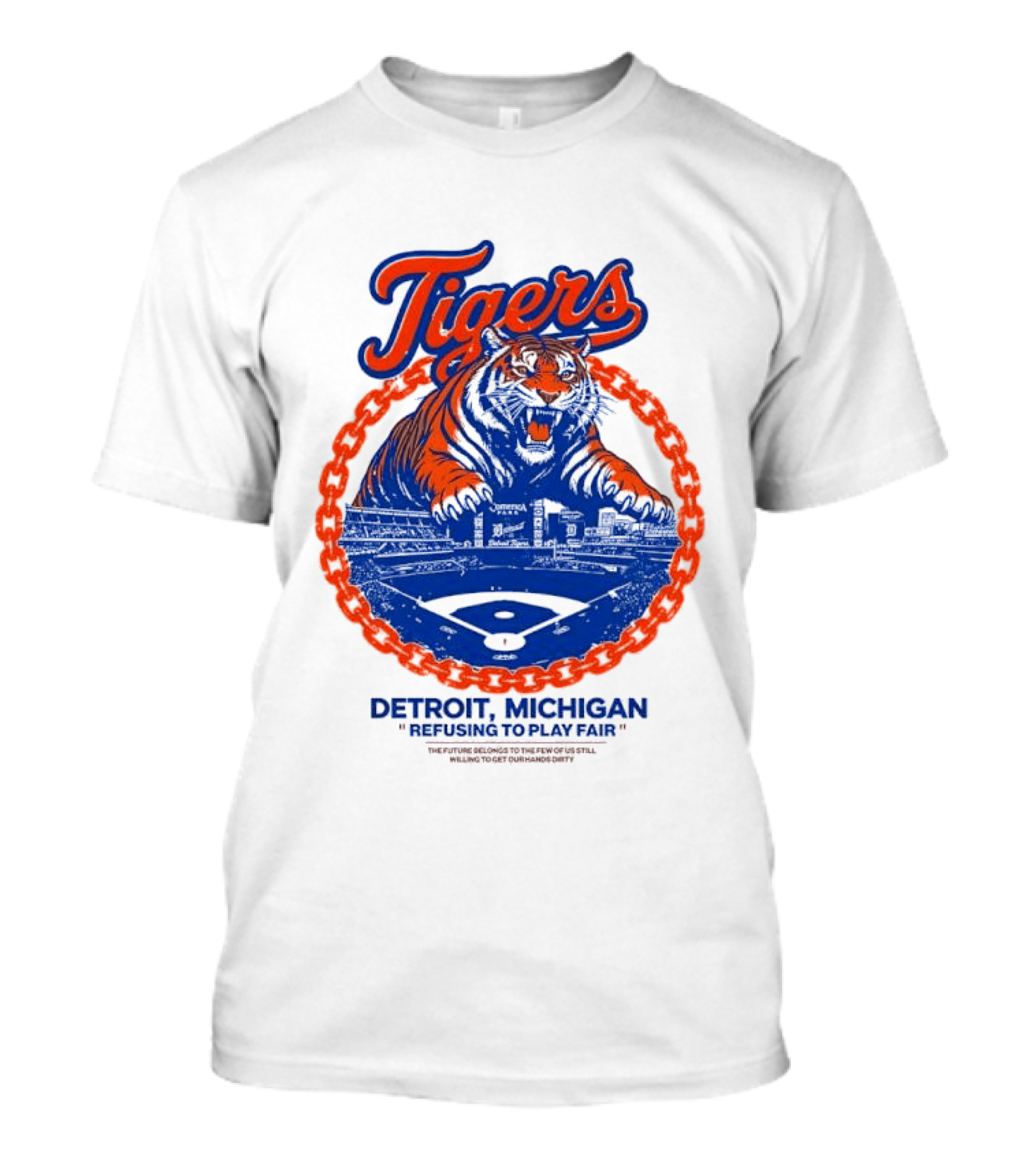 Tigers Detroit Michigan Refusing To Play Fair Stadium Scene T-Shirt