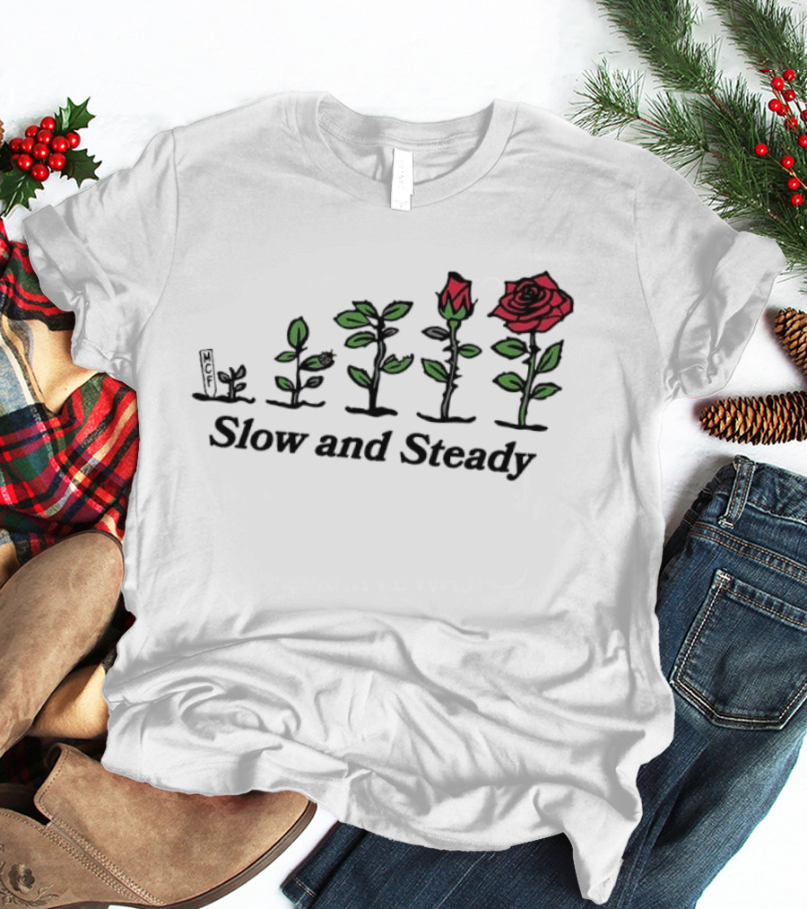 Slow And Steady Flower Growth Stages Rose Blossom T-Shirt