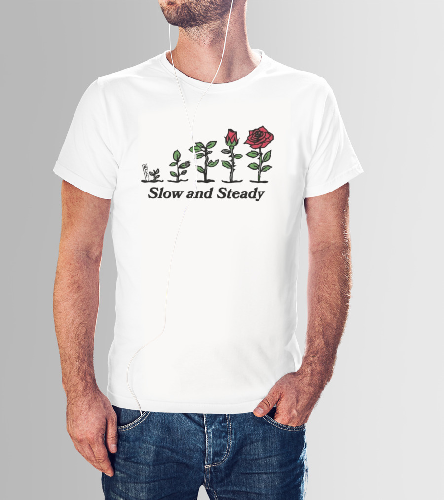 Slow And Steady Flower Growth Stages Rose Blossom T-Shirt