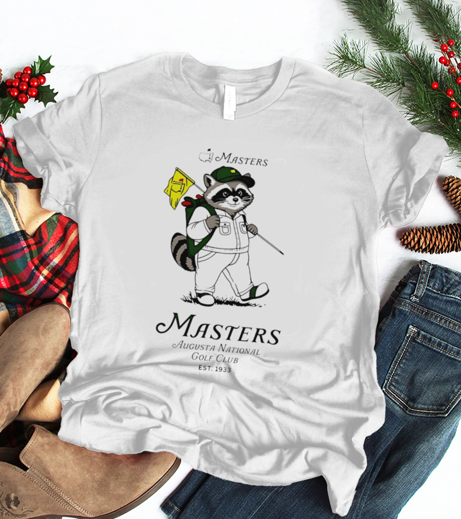 Masters Raccoon Augusta National Golf Club Est. 1933 T-Shirt