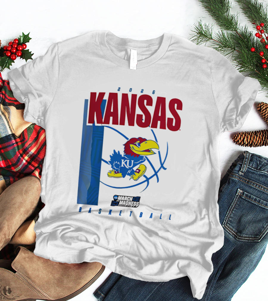 Kansas Jayhawks 2026 NCAA March Madness Basketball T-Shirt