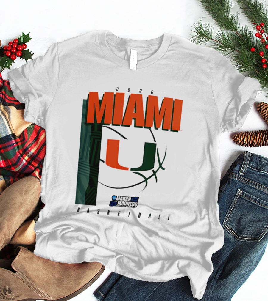 2026 Miami Hurricanes March Madness Basketball NCAA T-Shirt