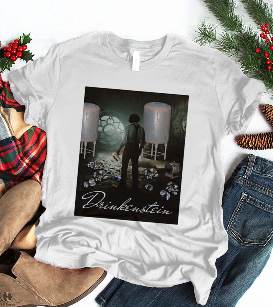Drinkenstein Frankenstein Meme With Pile Of Soda Cans T-Shirt