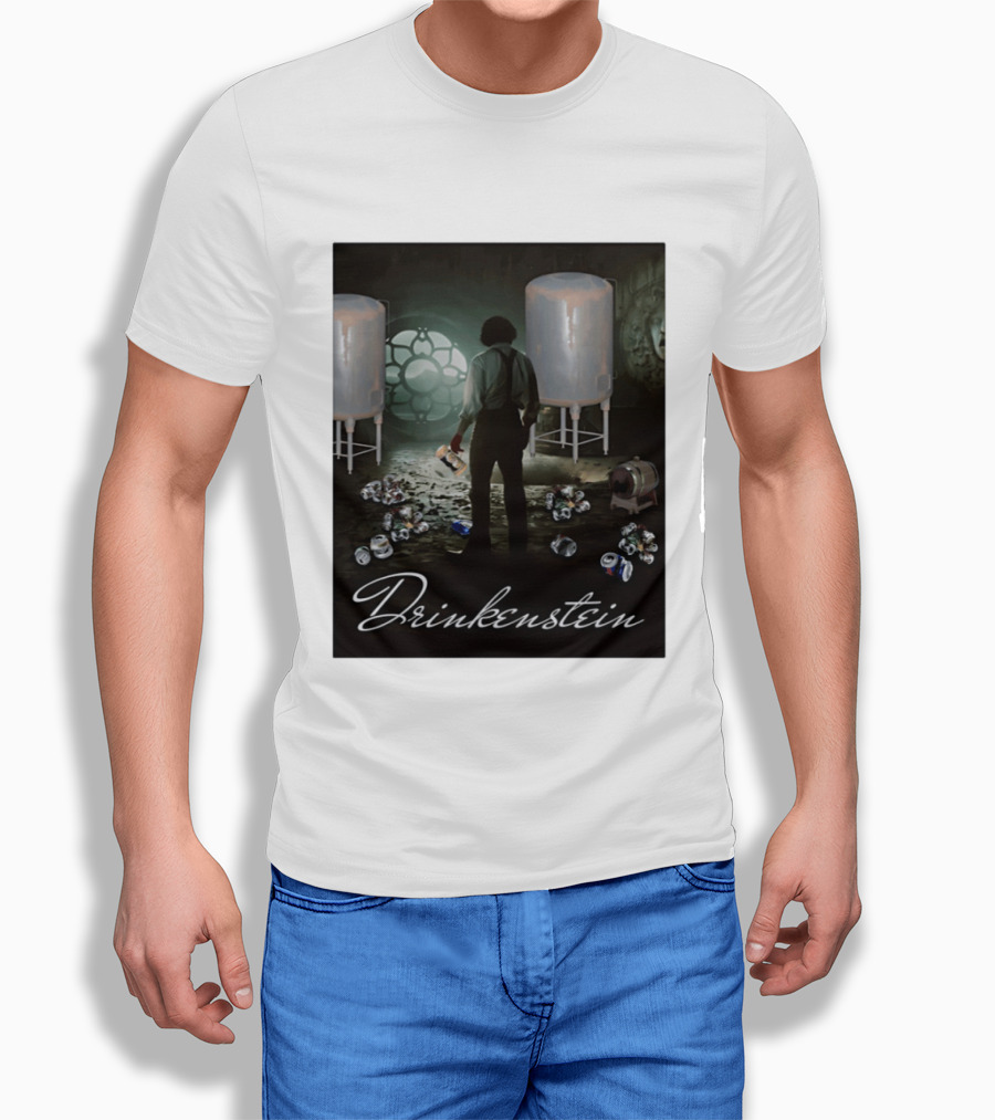 Drinkenstein Frankenstein Meme With Pile Of Soda Cans T-Shirt