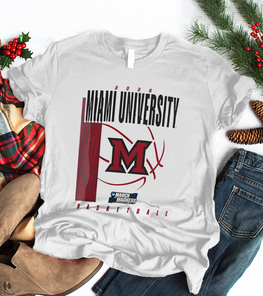 Miami University 2026 RedHawks March Madness Basketball T-Shirt
