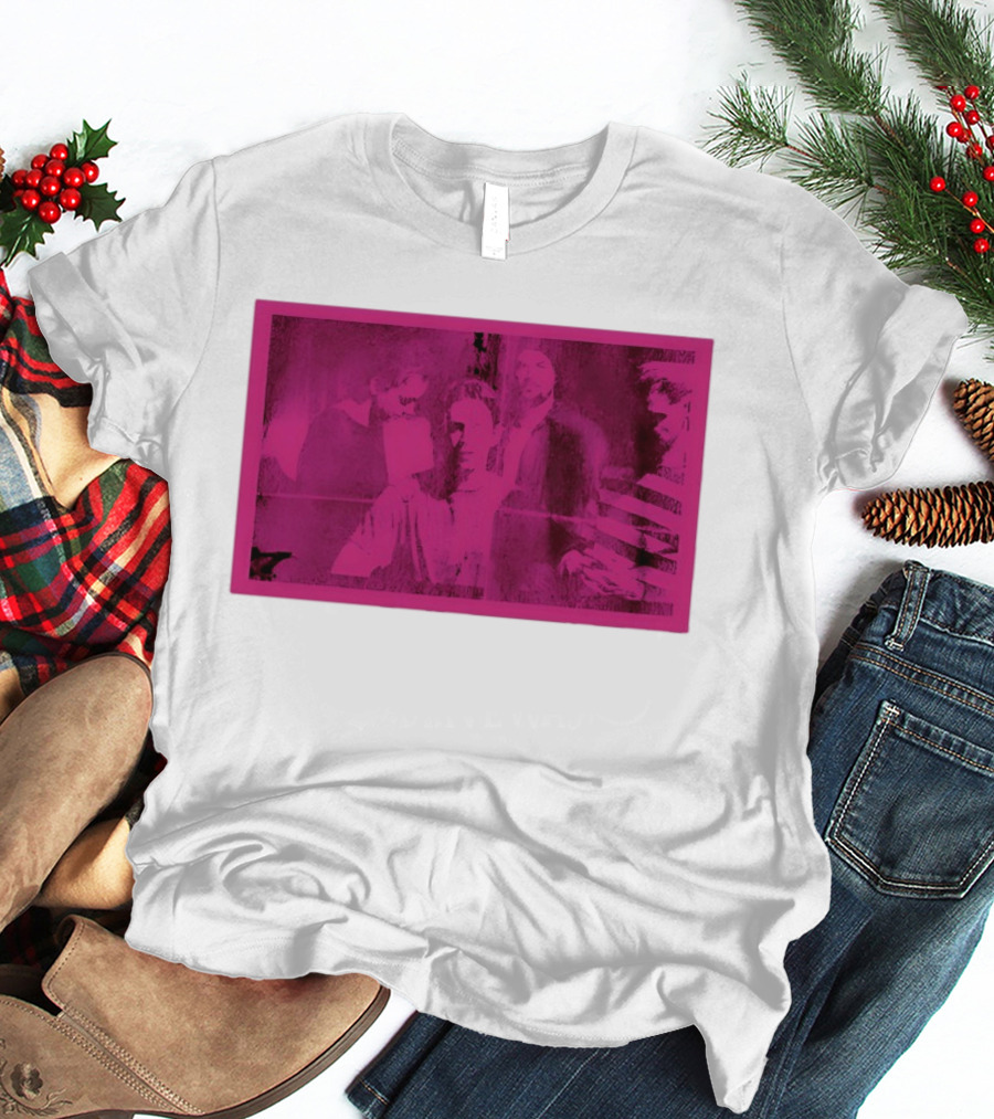 Frail State Of Mind Pink Abstract Band Collage T-Shirt