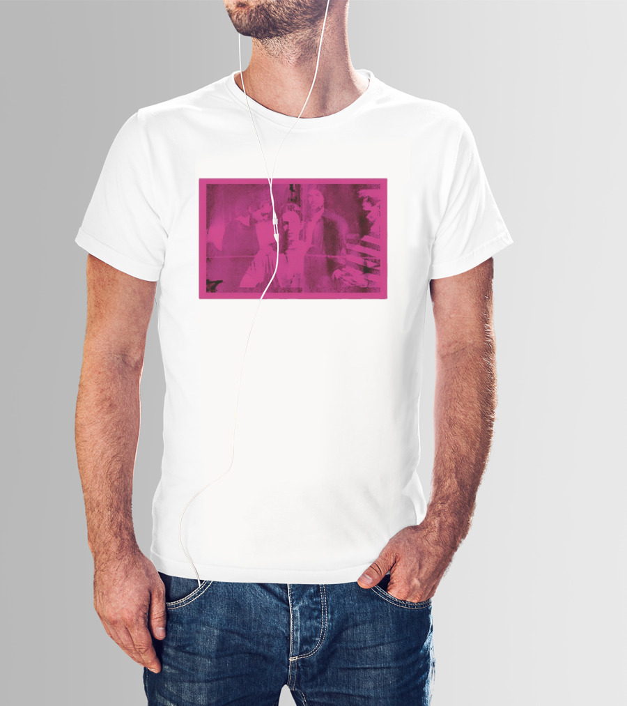 Frail State Of Mind Pink Abstract Band Collage T-Shirt