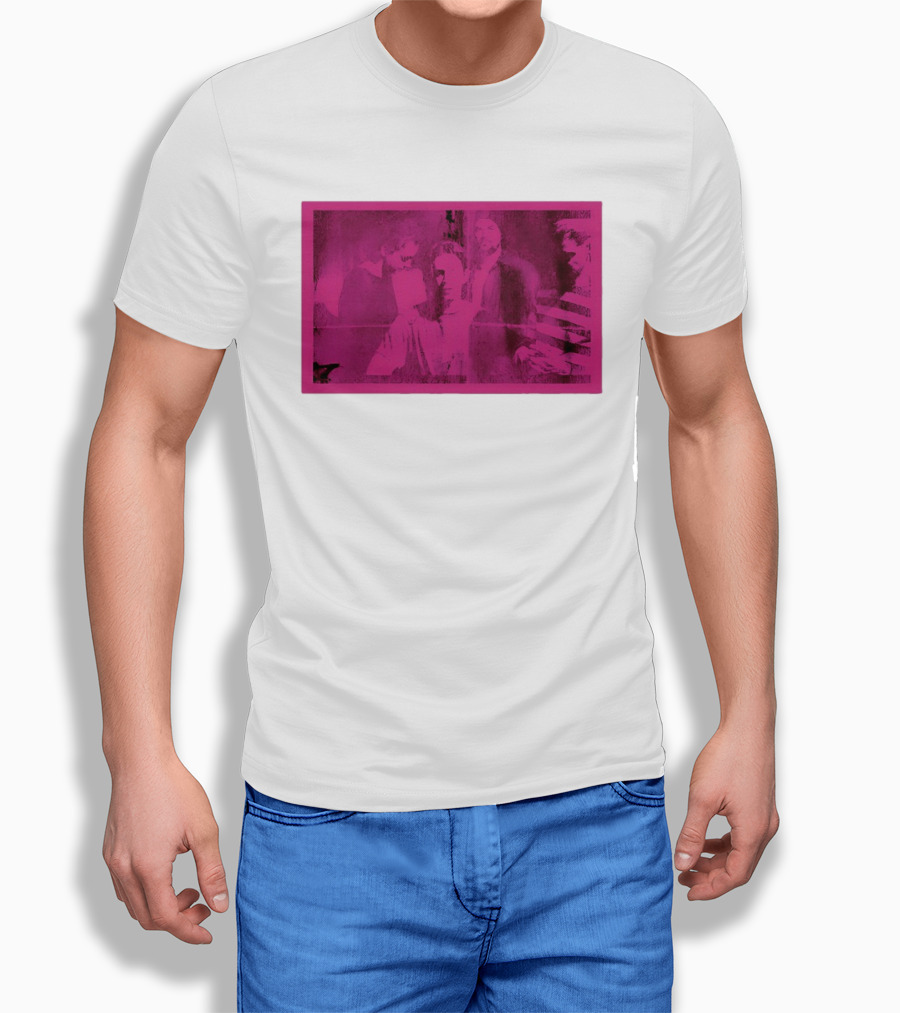 Frail State Of Mind Pink Abstract Band Collage T-Shirt