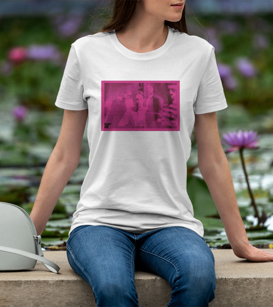 Frail State Of Mind Pink Abstract Band Collage T-Shirt