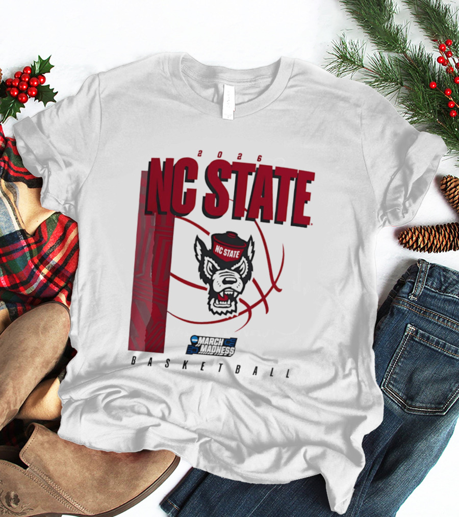 N.C. State Wolfpack 2026 March Madness Basketball T-Shirt
