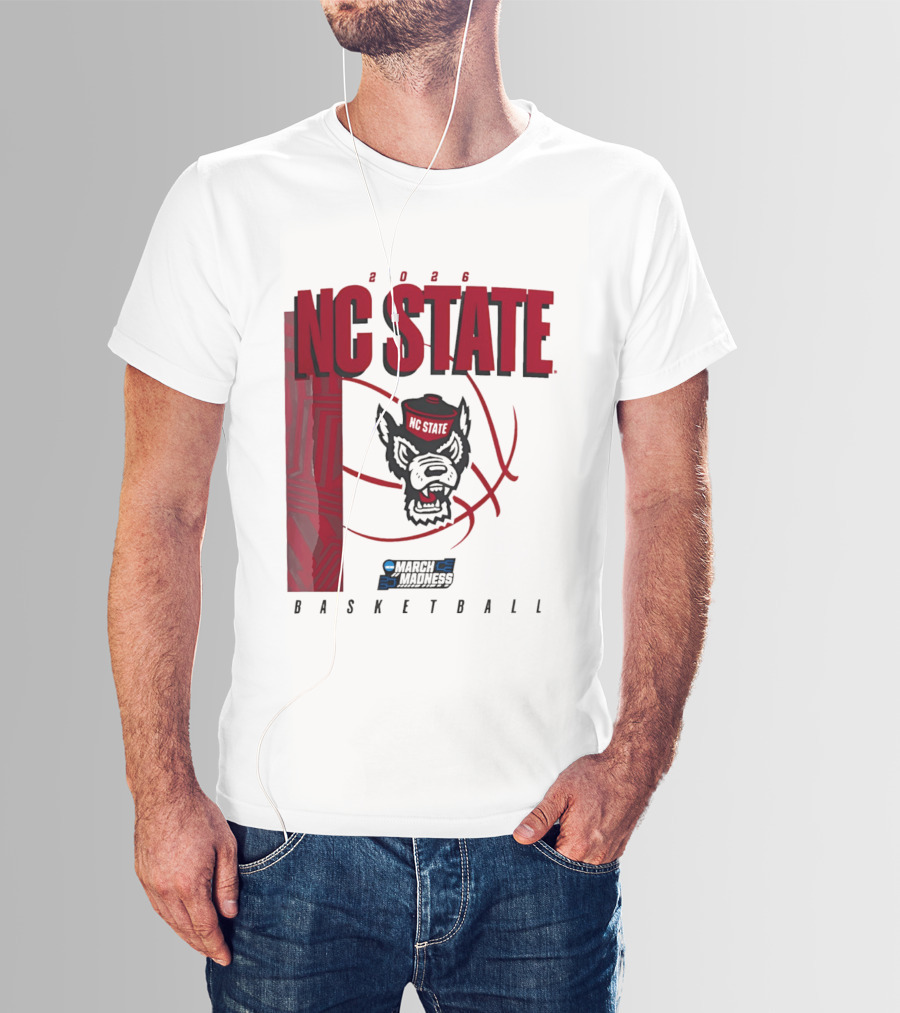 N.C. State Wolfpack 2026 March Madness Basketball T-Shirt