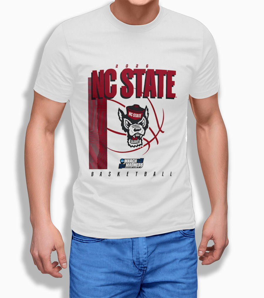 N.C. State Wolfpack 2026 March Madness Basketball T-Shirt