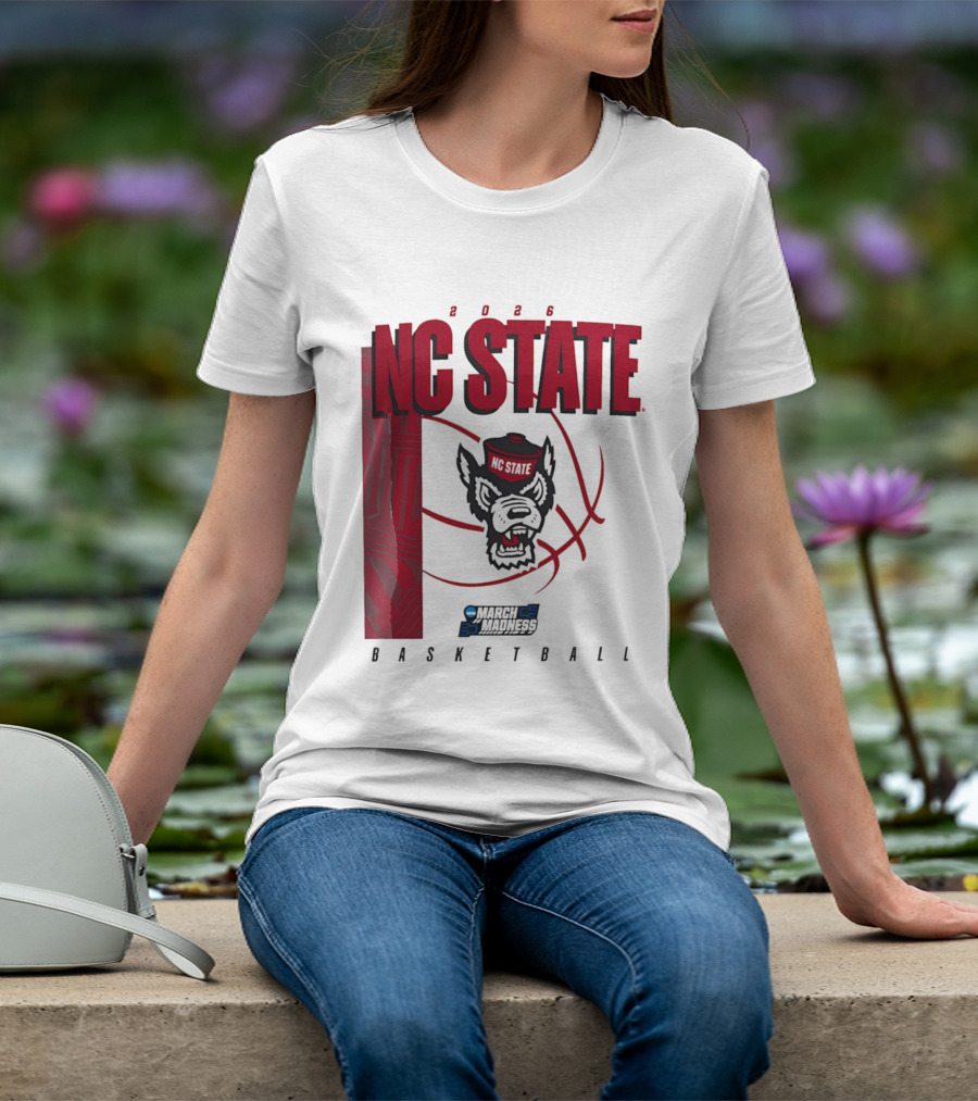 N.C. State Wolfpack 2026 March Madness Basketball T-Shirt