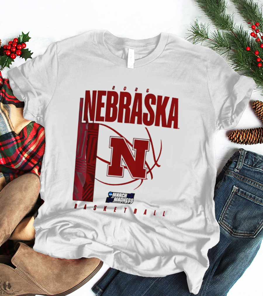 Nebraska Huskers 2026 March Madness Basketball NCAA T-Shirt