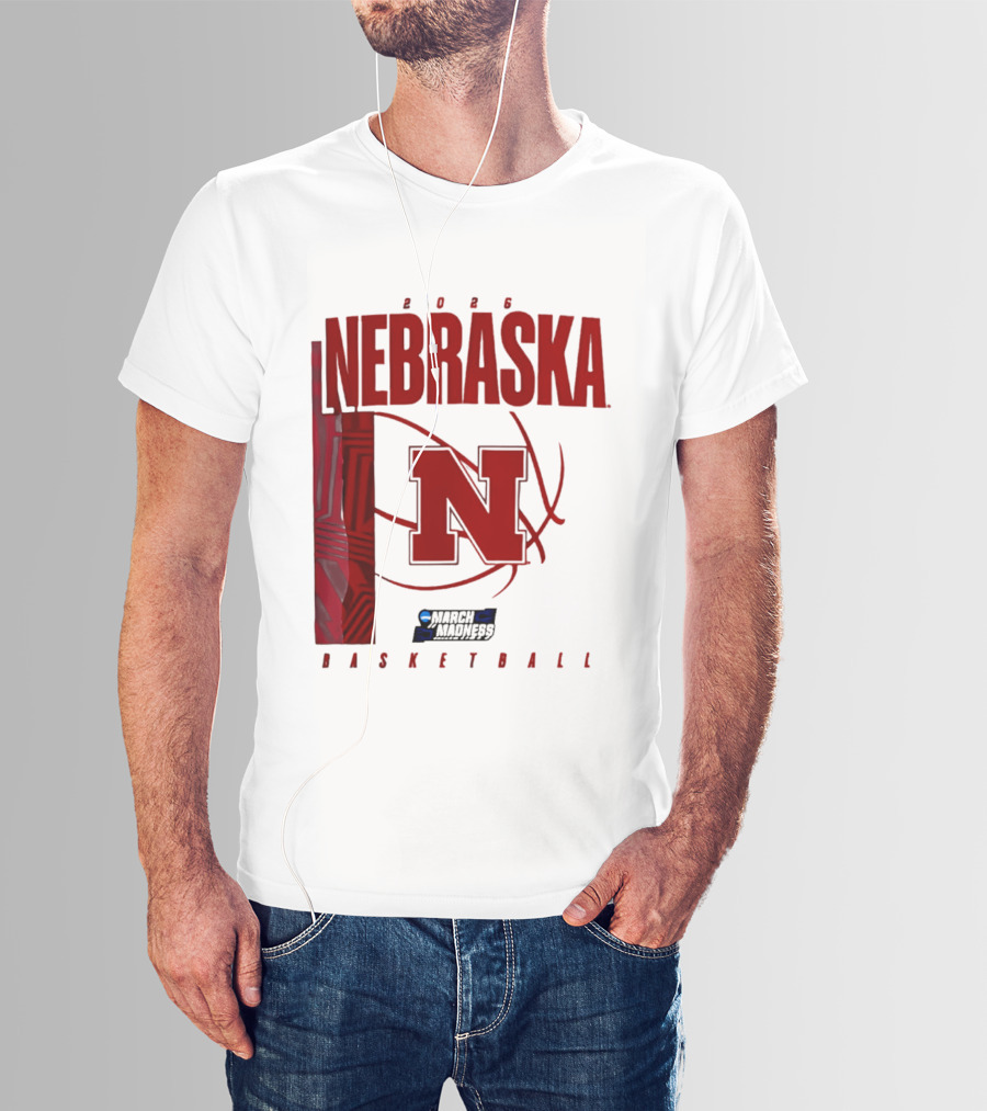Nebraska Huskers 2026 March Madness Basketball NCAA T-Shirt