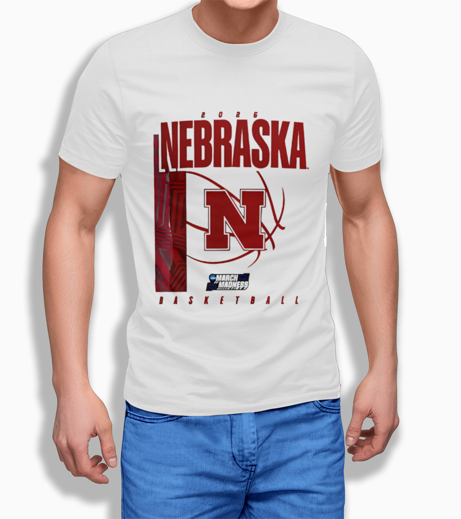 Nebraska Huskers 2026 March Madness Basketball NCAA T-Shirt