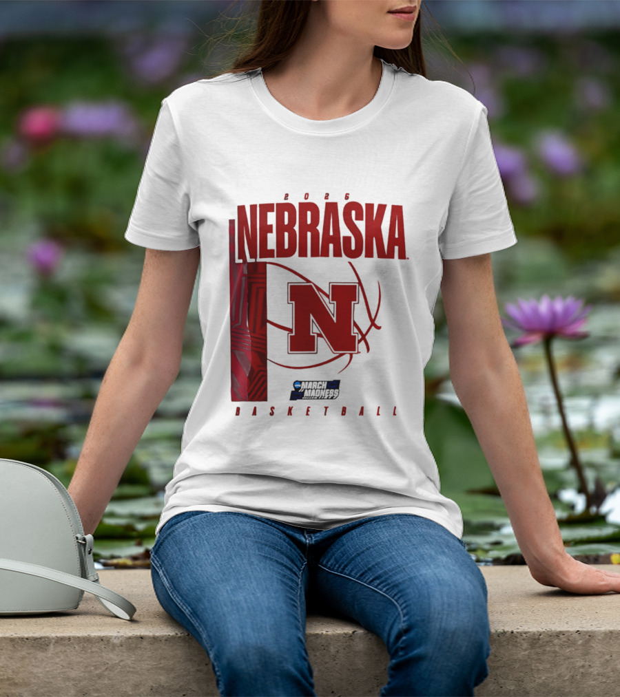 Nebraska Huskers 2026 March Madness Basketball NCAA T-Shirt