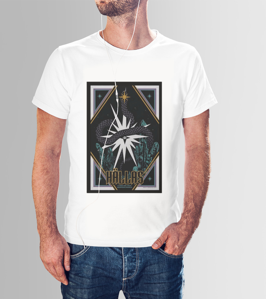 Hällas Berlin Germany Heimathafen Neukölln Tour March 21 2026 Star Snake Eye Crystals T-Shirt