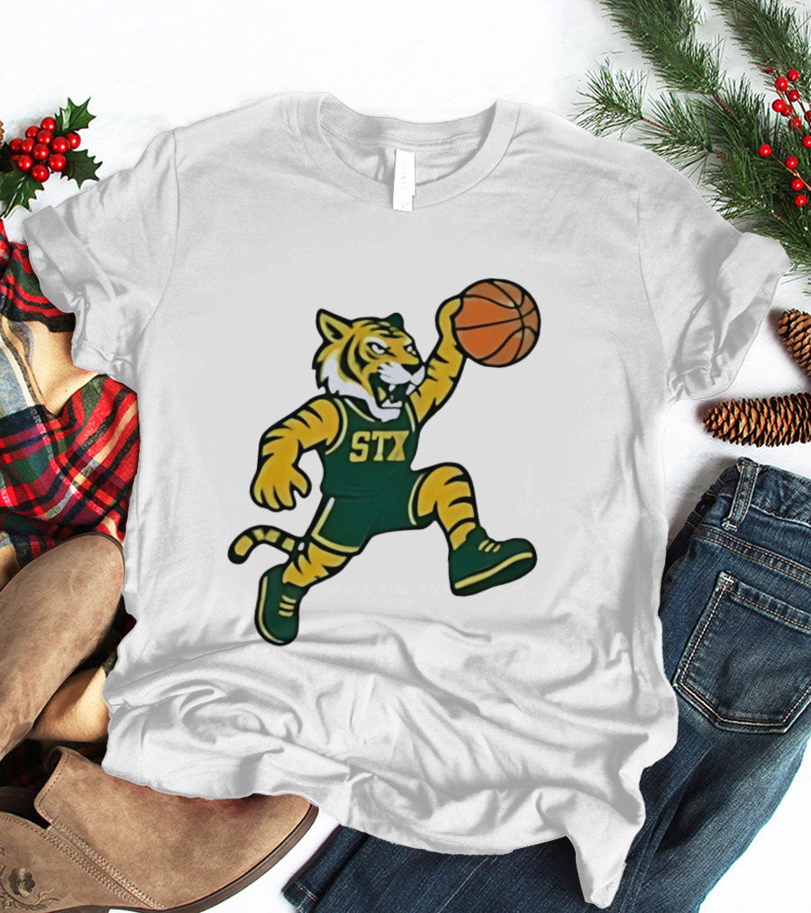 Northern Michigan Wildcats Basketball STX Tiger Dunking T-Shirt
