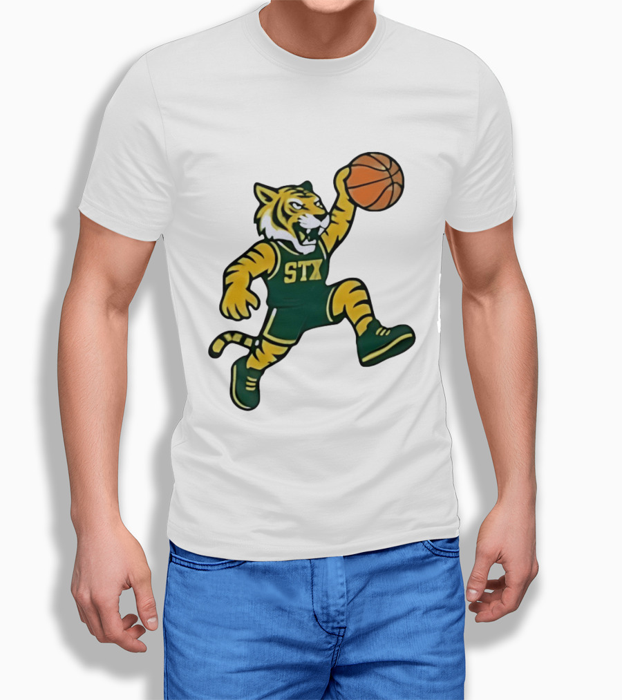 Northern Michigan Wildcats Basketball STX Tiger Dunking T-Shirt