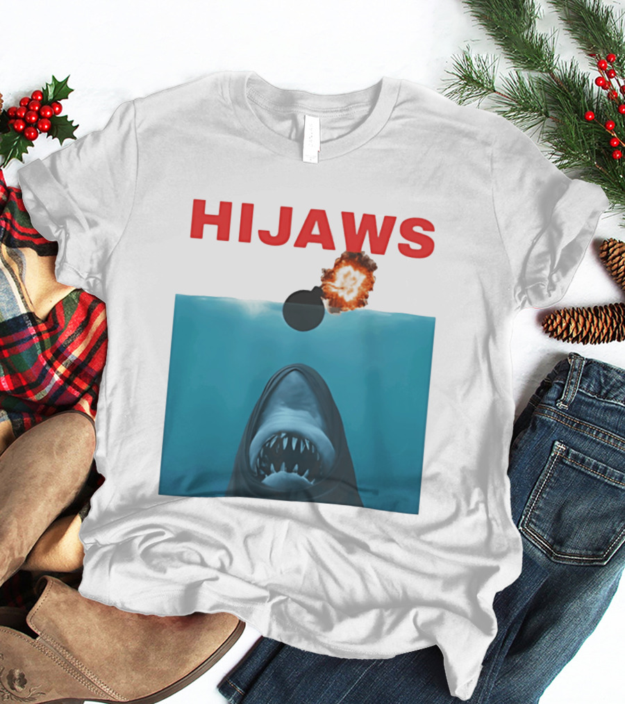 HIJAWS Jaws Bomb Explosion With Shark T-Shirt