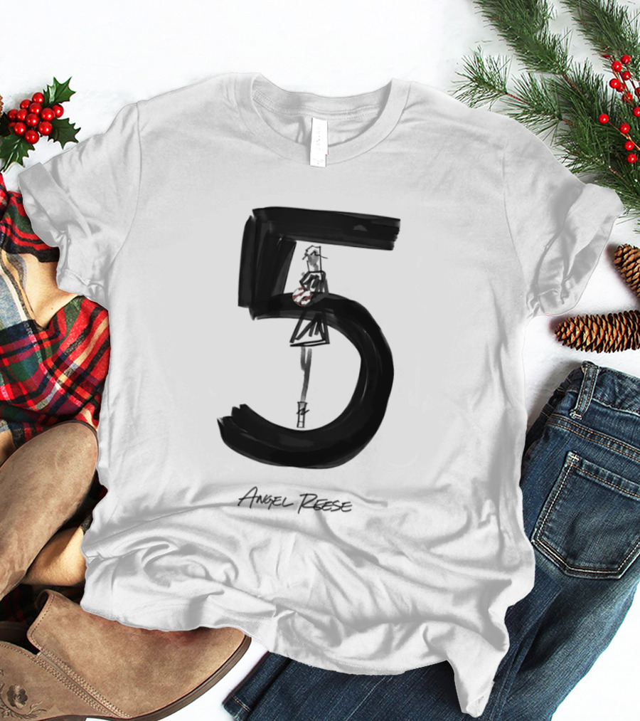 Angel Reese 5 Chicago Sky Basketball T-Shirt