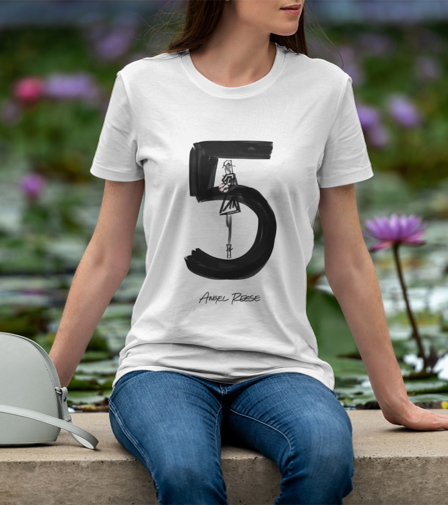 Angel Reese 5 Chicago Sky Basketball T-Shirt