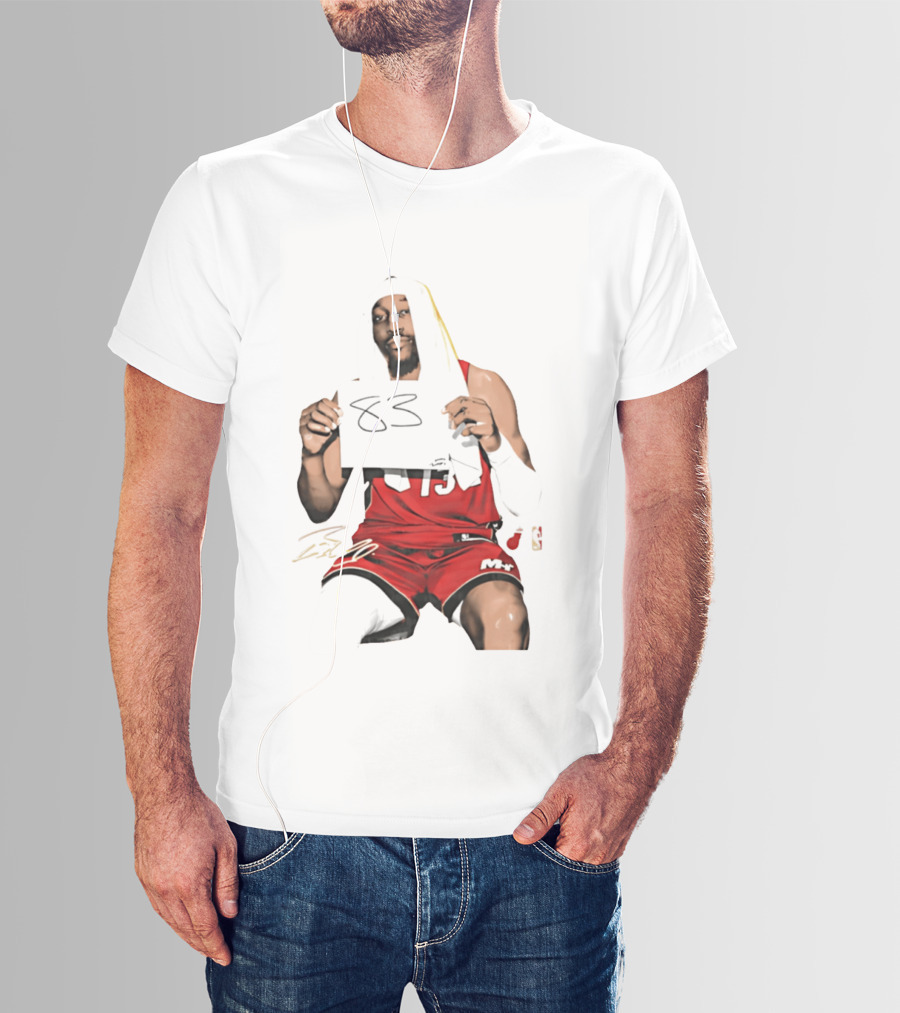 Bam 83 Miami Heat Bam Adebayo 13 Player Collage T-Shirt