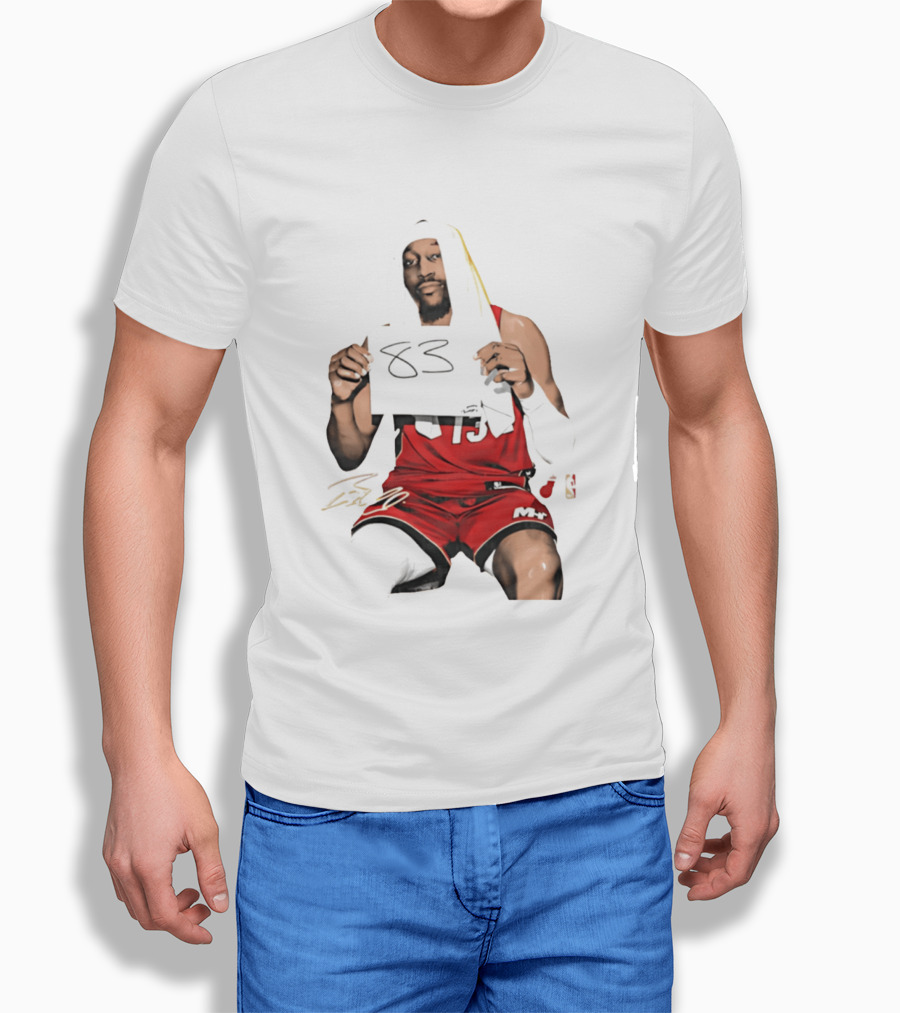 Bam 83 Miami Heat Bam Adebayo 13 Player Collage T-Shirt