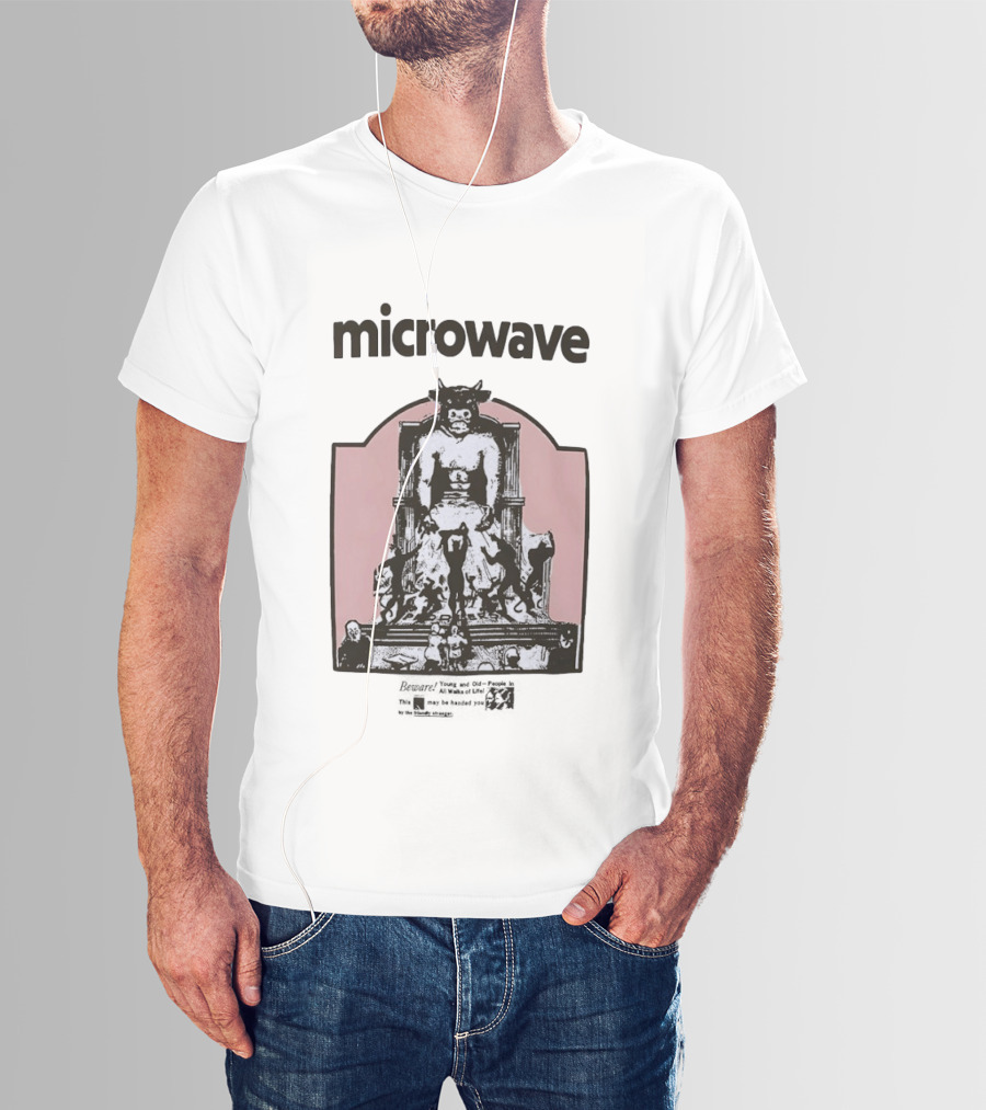 Cow On Throne Microwave Let's Play Marshall Law Magazine T-Shirt
