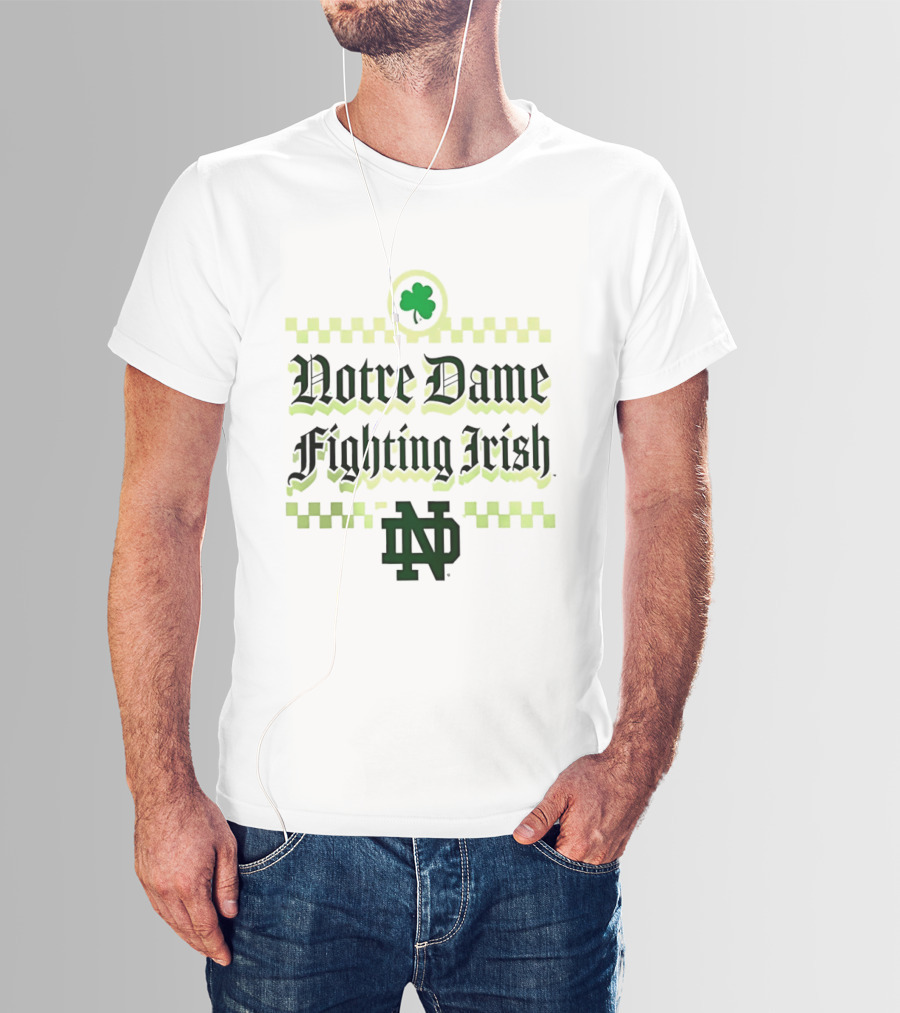 Notre Dame Fighting Irish ND Clover St Patrick's Day T-Shirt