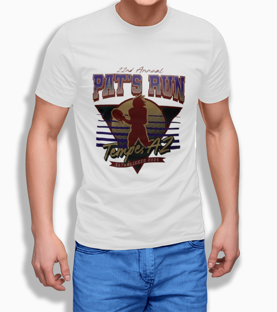22nd Annual Pat's Run Tempe AZ Football Legacy Established 2004 T-Shirt