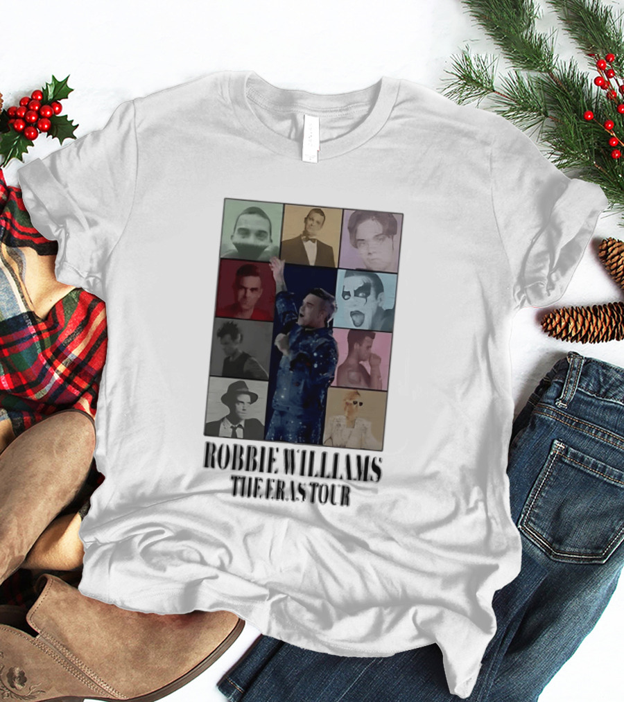 Robbie Williams The Eras Tour Collage Style Portraits T-Shirt