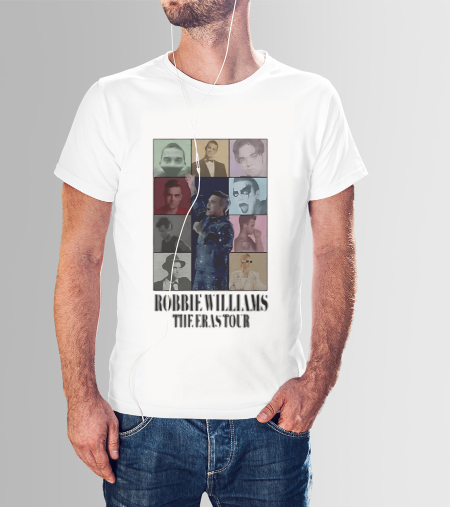 Robbie Williams The Eras Tour Collage Style Portraits T-Shirt