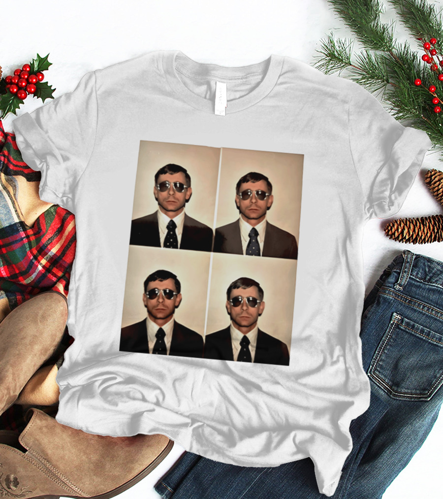 SGM Mike Vining Blasting Through Iconic Sunglasses Suit Portrait Quad T-Shirt
