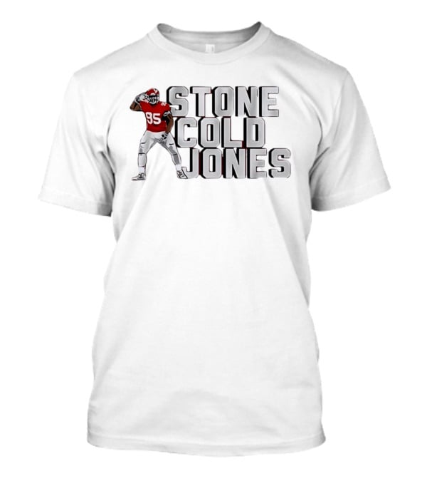 Kansas City Chiefs Stone Cold Jones 95 Chris Jones Red Football T-Shirt