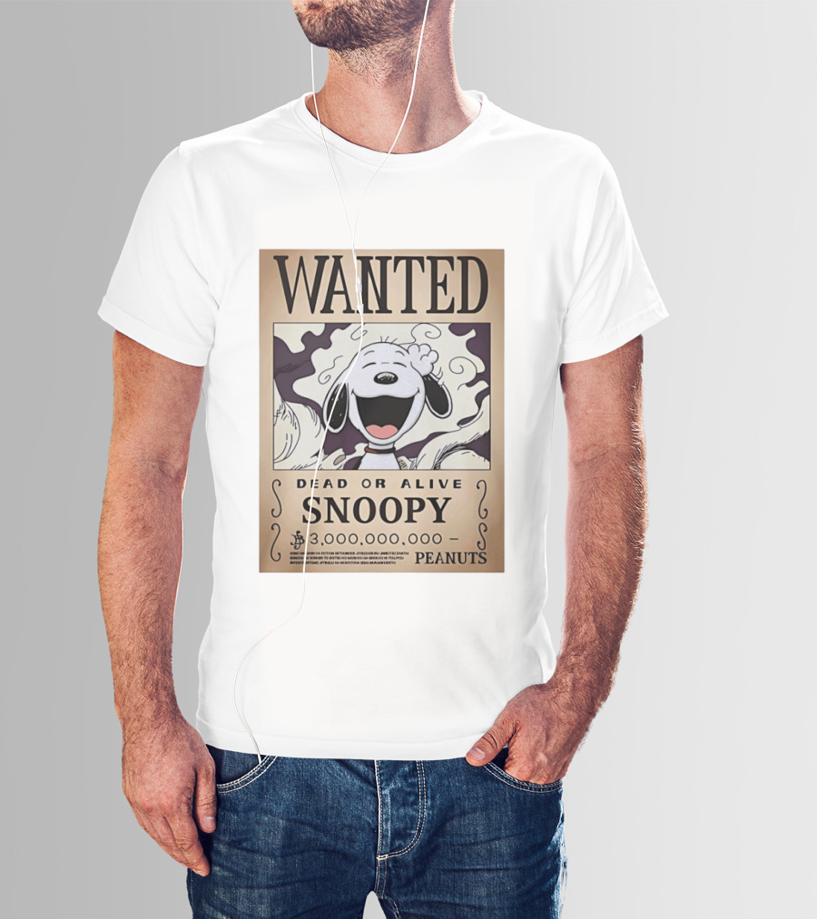 Wanted Dead Or Alive Snoopy Peanuts 3 Billion Bounty T-Shirt