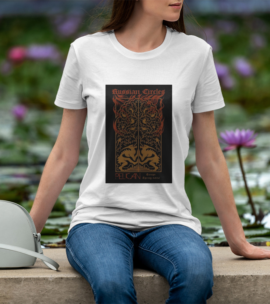 Russian Circles Pelican Europe Spring 2026 Tour Fantasy Artistry T-Shirt