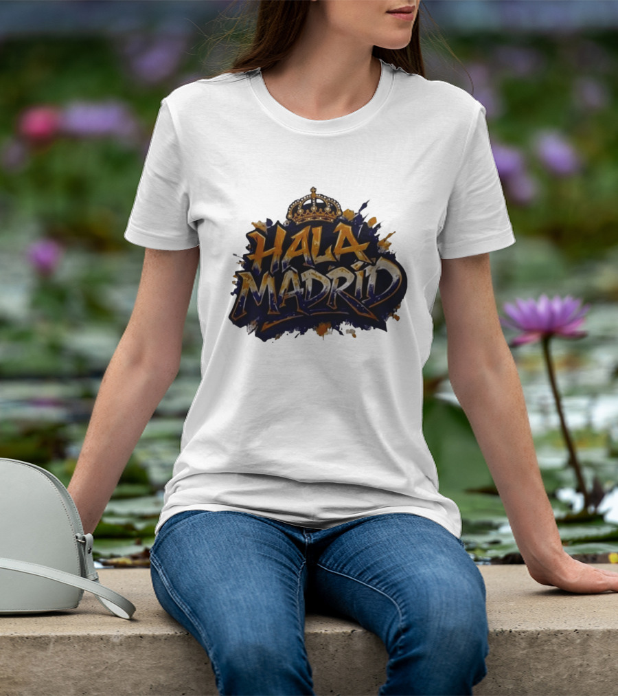 Hala Madrid Gold Crown Soccer Splash T-Shirt